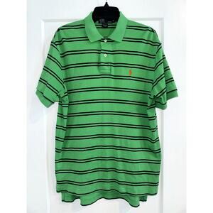 Vintage 90's Polo by Ralph Lauren Men’s Medium Green w/Navy Stripes